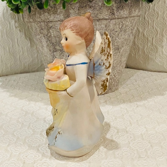 O6-BUNDLE ONLY! Vintage Ardco August Angel Figurine-Birthday Girl of the Month - Picture 6 of 10